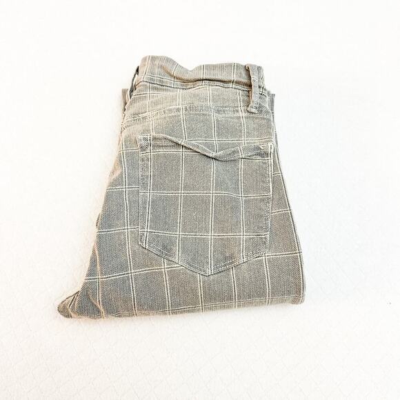 Frame Le Crop Mini Boot Pine Plaid Patterned Denim Jeans Size 26 - Picture 1 of 10